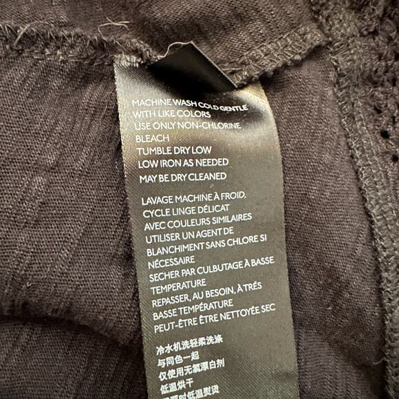 Anthropologie black long sleeve floral embroidered top size XS - Picture 8 of 12